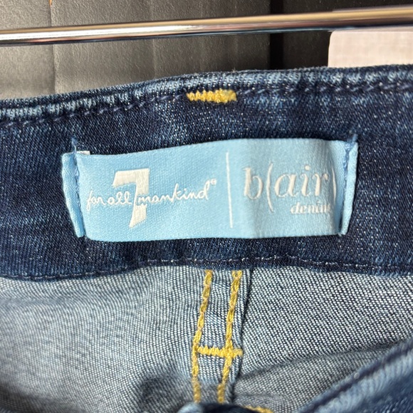 💙7 For All Mankind Blair The Ankle Jeans Women's 28 NWT Dark Wash Distressed💙 - Picture 6 of 16